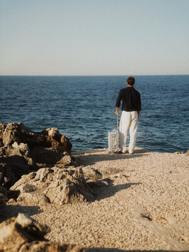 Traveler on the Mediterranean coast