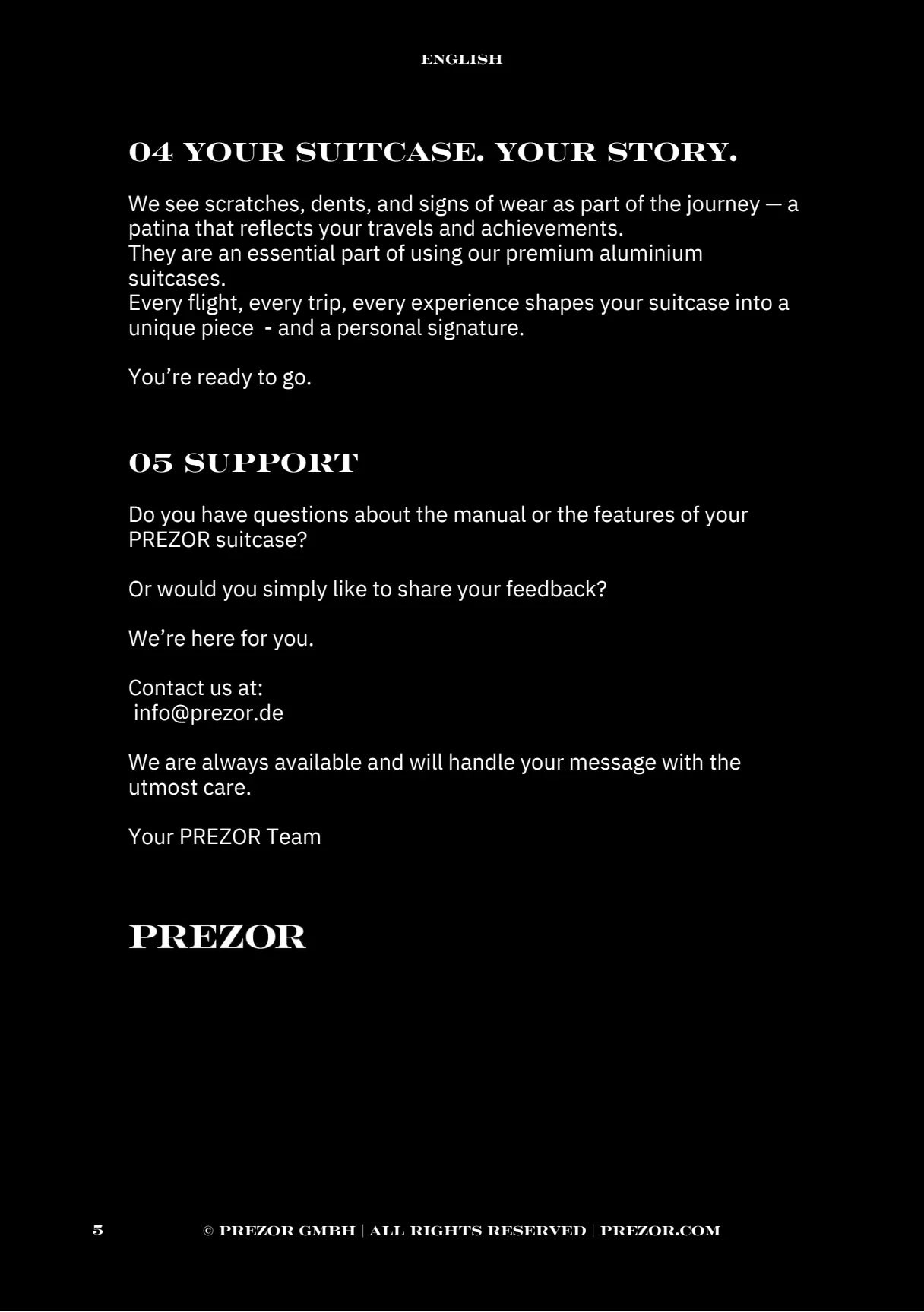 User manual, page 6